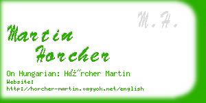 martin horcher business card